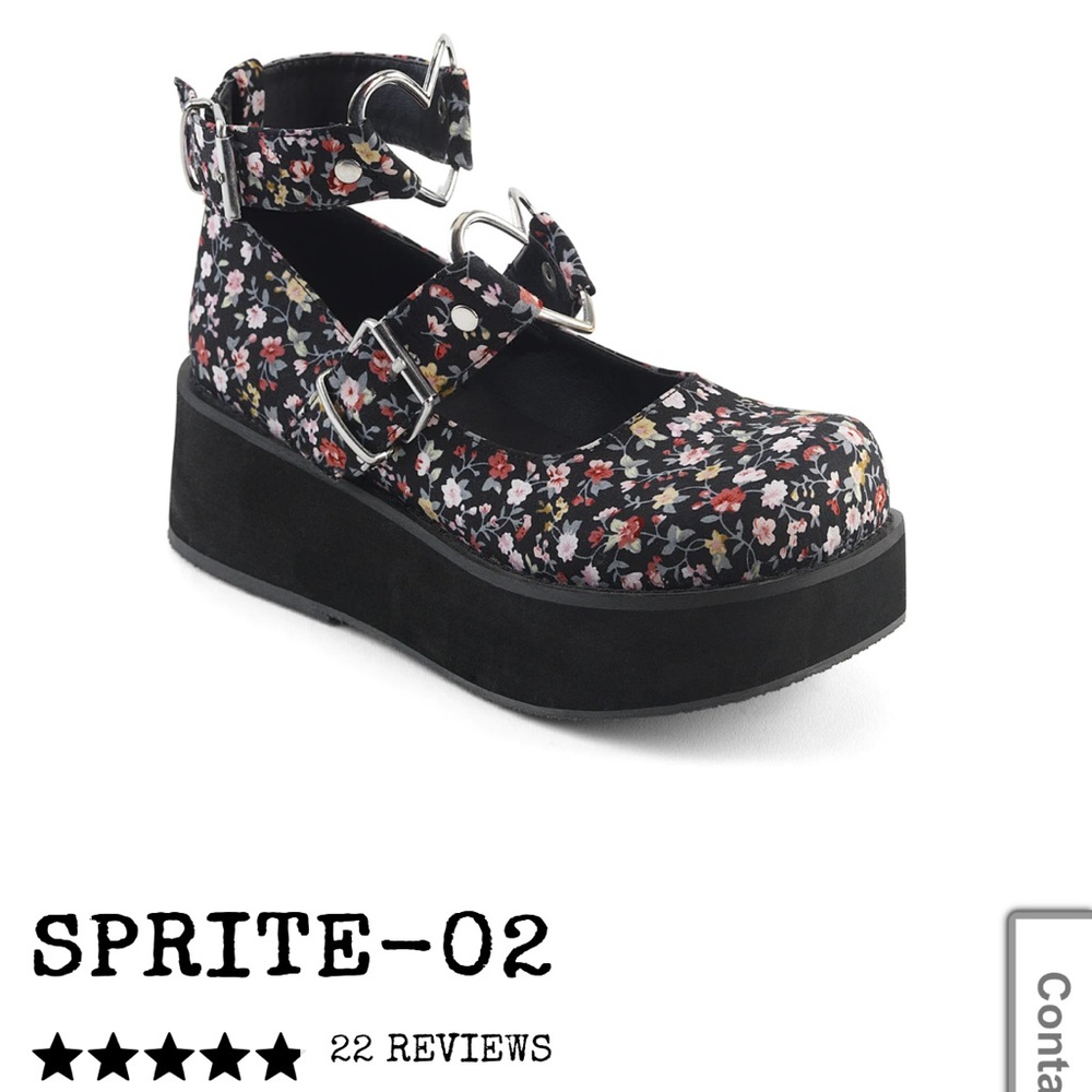 DEMONIA MARY JANES - FLORAL